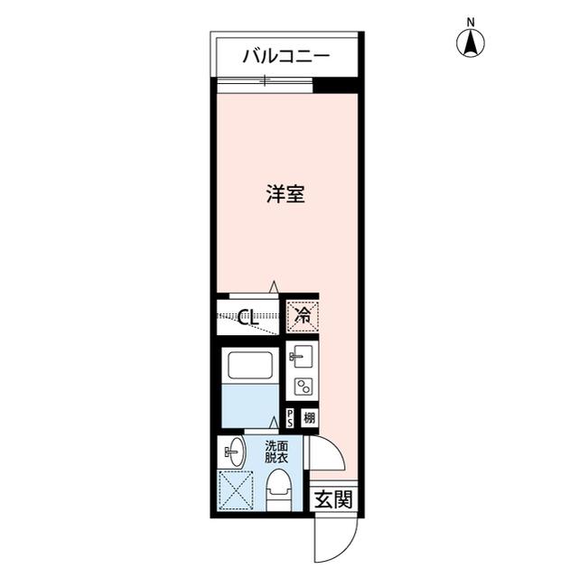 ヒルズ新羽町(ワンルーム/3階)の間取り写真
