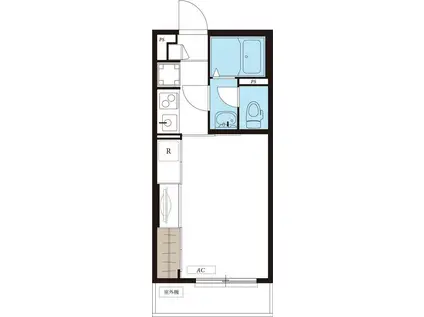 リブリ・AMICALE (1K/1階)の間取り写真