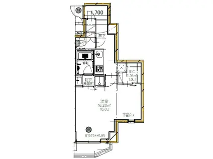 S-RESIDENCE新宿イースト(1K/2階)の間取り写真