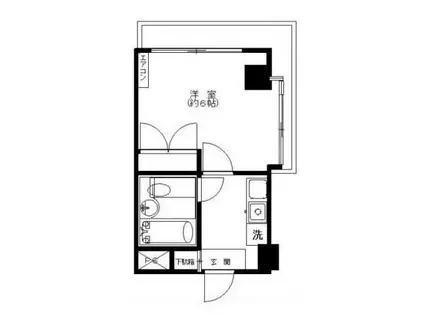シティハイツ新桜台(1K/4階)の間取り写真