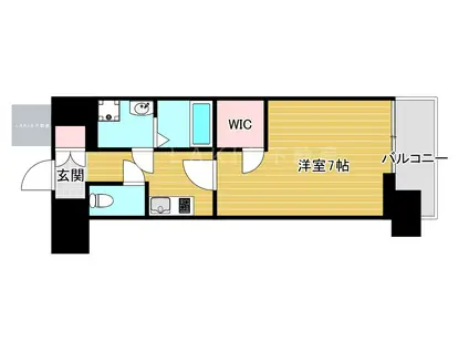 エスプレイス難波サウスゲート(1K/2階)の間取り写真