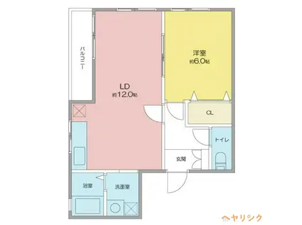 ステイタスいずみ(1LDK/2階)の間取り写真