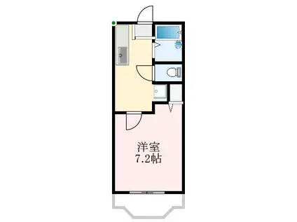 レディース金剛(1K/2階)の間取り写真