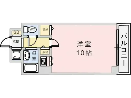 コーラルウェイ2(ワンルーム/3階)の間取り写真