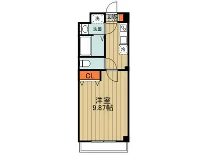 アエル新所沢(1K/2階)の間取り写真
