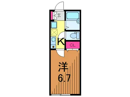 ZERO壱番館(1K/3階)の間取り写真