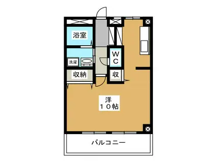 ドミトリー平林(ワンルーム/3階)の間取り写真