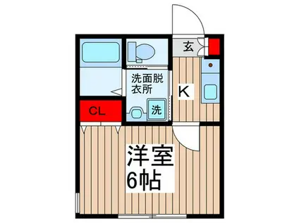 セナ佐倉(1K/1階)の間取り写真