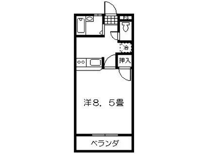 グレイス中山(1K/2階)の間取り写真