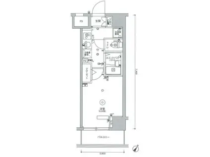スカイコートパレス池袋(1K/5階)の間取り写真