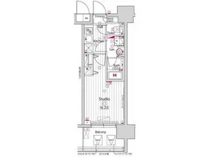 グランド・ガーラ川崎西口(1K/8階)の間取り写真
