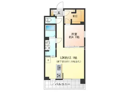 DITA DECOLLER 海岸通(1LDK/2階)の間取り写真