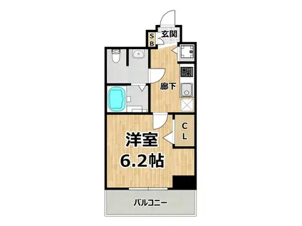 セオリー大阪フルール(1K/5階)の間取り写真