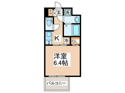 サムティ姫島LUMETO(1K/2階)の間取り写真