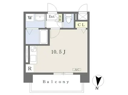 PROST(ワンルーム/7階)の間取り写真