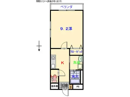 コキチN(1K/1階)の間取り写真
