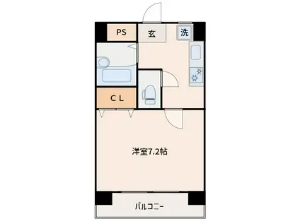 第1ユーリハイツ(1K/2階)の間取り写真