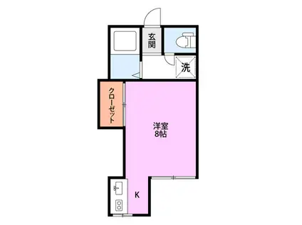 ＪＲ羽越本線 中条駅 徒歩29分 2階建 築38年(1K/1階)の間取り写真