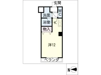 ステージア赤尾台(ワンルーム/1階)の間取り写真