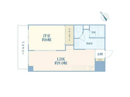 秀和第二南平台レジデンス(1LDK/5階)の間取り写真