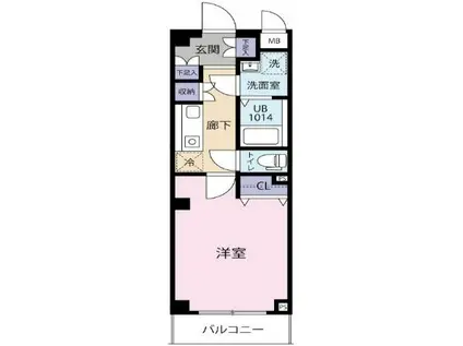 FILLE FLATS-HIKIFUNE(1K/2階)の間取り写真