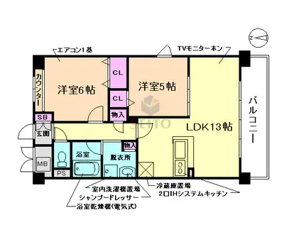 NEO SOLEIL(2LDK/3階)の間取り写真