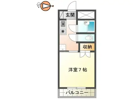 メゾンクラージュ(1K/5階)の間取り写真