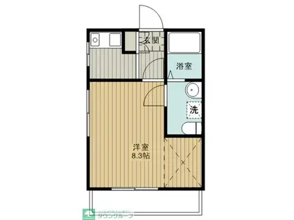 押本ハイツ(1K/2階)の間取り写真