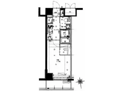 ハーモニーレジデンス神楽坂(1K/5階)の間取り写真