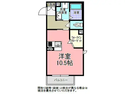 CASTILLO(ワンルーム/2階)の間取り写真