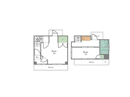 第2小野ビル(2K/5階)の間取り写真