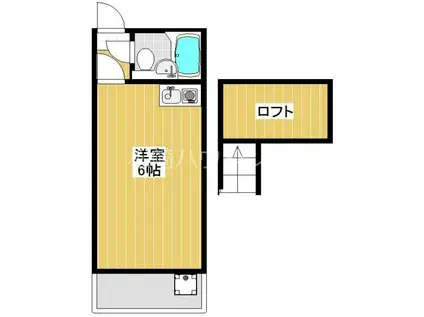 ハイム阿佐谷(ワンルーム/1階)の間取り写真