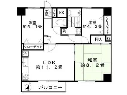 ハル菊名1(3LDK/3階)の間取り写真