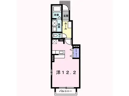 クレメント・エス(ワンルーム/1階)の間取り写真