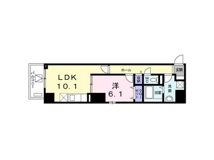 ルピナス昭和町(1LDK/5階)の間取り写真