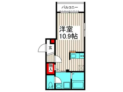 グランビル舎人公園(ワンルーム/3階)の間取り写真