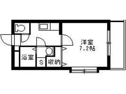 プレステージ(1K/3階)の間取り写真