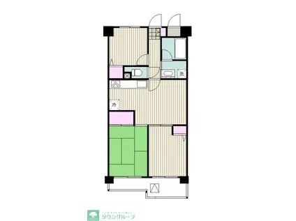 グリーンピュア荏田(3DK/1階)の間取り写真