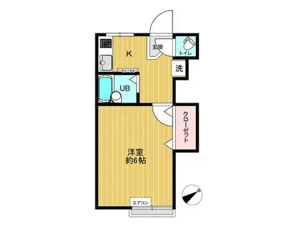 KYOWA II(1K/1階)の間取り写真