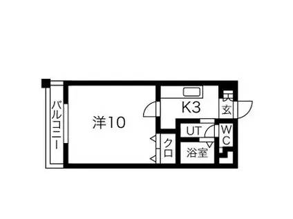 ルミネス1番館(1K/2階)の間取り写真