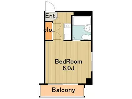 ホワイトウィング越野(1K/2階)の間取り写真