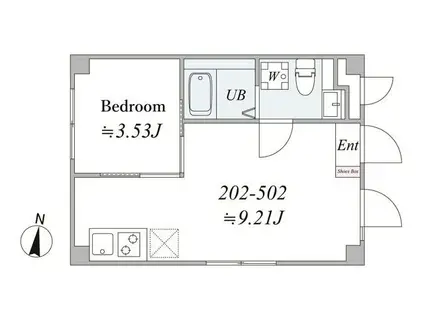 ARPEGE GRANDE(1LDK/2階)の間取り写真