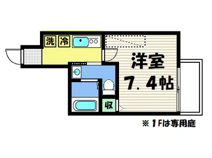 フラッティ大徳寺南(1K/5階)の間取り写真