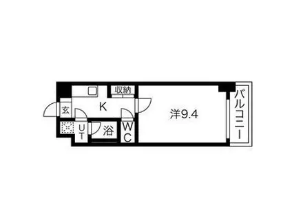 エンゼルプラザ瀬田駅前(1K/7階)の間取り写真