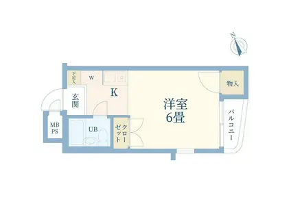 パレス江古田(ワンルーム/1階)の間取り写真