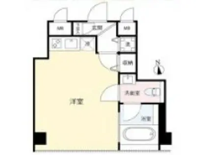 FLEG西麻布VIERGE(ワンルーム/1階)の間取り写真