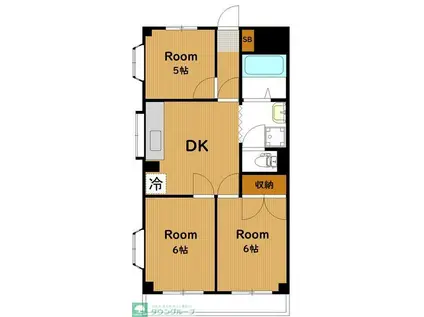 マウントヴィレッジI(3DK/3階)の間取り写真