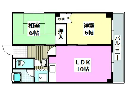 前田マンション(2LDK/1階)の間取り写真