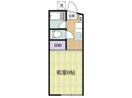 パークハイツ豊玉南(1K/1階)の間取り写真