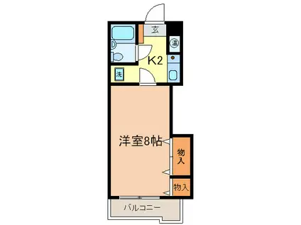 MYフラット宮堀(1K/2階)の間取り写真